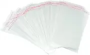 Borningfire 200 Pcs 6"x6" Square Clear Resealable Cello/Cellophane Bags Self Adhesive Sealing, Good for Bakery Candle Soap Cookie Candy Prints Card