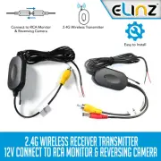 2.4G Wireless Receiver Transmitter 12V Connect to RCA Monitor & Reversing Camera