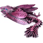 3D Printed Crystal Dragon Flexible Articulated Dragon Fidget Toy Desktop Decor-Style 5