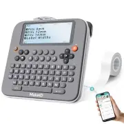 Makeid E1 Label Maker - Bluetooth Rechargeable Label Maker Machine - QWERTY K...