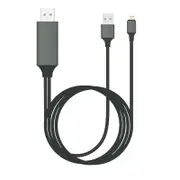 [GEN-CABLIGHTNINGTV-2] Generic Plug & Play Lightning to HDMI 2m Cable for iPhone & iPad