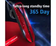 Wireless Earphone Ear Hook Long Standby IPX7 Waterproof Call Number Business Bluetooth-compatible 4.1 Headset for Fitness -Red