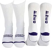 AFL Fremantle Dockers Reinforced Heel and Toe Supporter Crew Sport Socks | 2 pair | Australian Football League | Men's Sizes