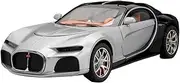 Diecast Model Car 1:24 for Bugatti Atlantic Car Model Die-cast Metal Vehicle Collectible Series Ornaments Metal Motor Vehicles(Blue Black)