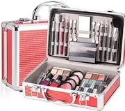 Makeup Set, Beginner Kit, Teen Makeup, Cosmetic Case, Eyeshadow Palette, Lipstick Set, Makeup Tools, Eyeshadow, Blush, Eyebrow Pencil, Lipstick, Nail Polish, Eyebrow Brush With Case