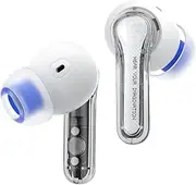 SoundPEATS Clear Bluetooth Earbuds, Wireless in-Ear Earphones Bluetooth 5.3, 40H Playing Time, 12mm Driver and Dual Mics with ENC for Clear Call, Game Mode and APP Control (White)