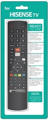 Remote Control for HISENSE EN31611,1062344 TV Models : HL55T36PZL , HLS106T18PZL