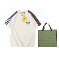 在飛比找蝦皮購物優惠-Gucci Adidas 4-Way彈力棉男女T恤-阿迪達斯