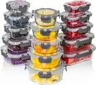 30 PC Glass Food Storage Containers with Lids Airtight Leakproof Meal Prep
