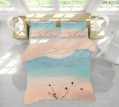 3D Black Bird A026 Bed Pillowcases Quilt Duvet Cover Boris Draschoff Zoe