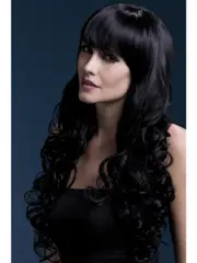 Isabelle Deluxe Curly Black Womens Fashion Wig