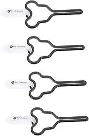 EXHUMKY 4Pcs Dog Waste Bag Holder Clips Durable Pet Garbage Bag Fixing Clips for Walking Compatible with All Leashes Secure and Convenient Disposal