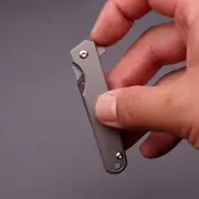 Titanium Cutter Knife Scalpel Blade Pocket EDC Tool Survival Foldable Keychain