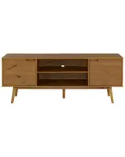 Hewson Modern 2 Door Caramel Solid Wood Tv Stand
