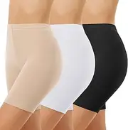 [BESTENA] 3 Pack Shorts for Under Dress Women Anti Chafing Shorts Boyshorts Panties
