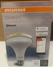 NEW SEALED BOX- Sylvania Smart+ Bluetooth Full White BR30 LED Bulb Dimmable