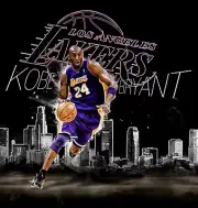 Kobe Bryant 24 LA Lakers Iron On Transfer For T-Shirt + Light & Dark Fabrics #1