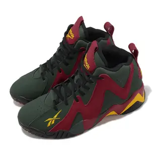 Reebok 銳跑 籃球鞋 Hurrikaze II 男鞋 綠 紅 黑 皮革 刺繡LOGO Shawn Kemp 運動鞋 100033880