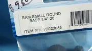 Hobie RAM Small Round Base 1/4 inch 72023033 NEW