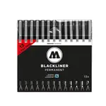 【時代中西畫材】德國 MOLOTOW 代針筆套組 BLACKLINER 大筆刷+補充液