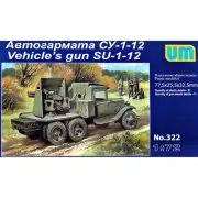 UNIMODELS UM 322 Plastic scale models kit 1:72 SU-12 76mm gun on GAZ-AAA chassis