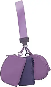 [Huayeex] Wristlet Wallet | Triple Pouch Portable Wristlet Wallet | Zip Around Keychain Wristlet Wallets Small Portable Coin Purse for Women Travel Sports Outdoors