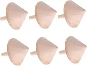 BESPORTBLE 6Pcs Wooden Spinning Tops Natural Traditional Game for Enhances Hand Eye Coordination Observation Skills Fun Educational Play for Boys