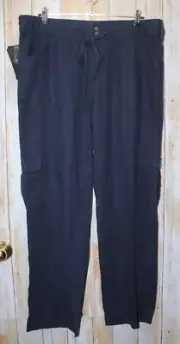 Womens Dark Blue Cabelas Flat Front Cargo Pants Size 18 Reg NEW NWT