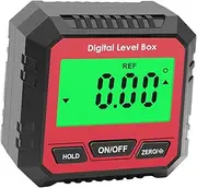 HOMSFOU Level and Angle Inclinometer Digital Gauge Magnet 0.2° Measurement Swap Relative/absolute Backlight Lcd