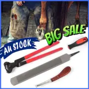 3Pcs Horse Farrier Hoof Trim Tool Kit, Professional Horses Hoof Trimming Tools ﻿