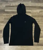 Arc'teryx Mens Hoody Black Size S Ionia Merino Wool Pullover Lightweight