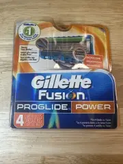 NEW - (4) Cartridges Gillette Fusion Proglide Power Replacement Razor Blades