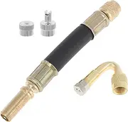 X AUTOHAUX 1 Set 45 Degree Copper Tire Valve Extension with Universal Plastic 100mm Tyre Valve Stem Extender for Car Motorcycle RV Truck Bike