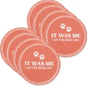 8x Splosh Pet Lovers 10.5cm It Was Me Ceramic Round Coaster Table Protector Pad