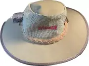 Barmah Crushable Canvas Drover Hat Australian Safari Coolmax Sweatband Mesh Sun