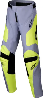 Alpinestars Racer Veil Youth Motocross Pants, grey-yellow, Size 24 Grey Yellow