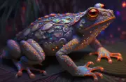 Toad Frog UV tapestry, Blacklight Reactive, Psychedelic Tapestry, Trippy Art