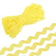29.5 Yard Yellow Rick Rack Trim 5mm Wave Bending Fringe Trim Lace Ribbon