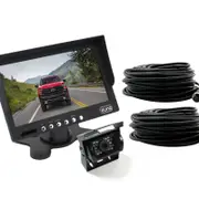 Elinz 7" LCD Monitor HD 12V/24V 4PIN IR LED CCD Reversing Camera Car Truck Caravan - 7.0" | Wired Transmission | 4PIN System
