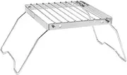 Generic Folding Campfire Grill Foldable Burner Stove Stand Mini Versatile Charcoal Grate Campfire Stand for Fishing Barbecue Hiking