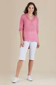 Hi Lo Pull Over Shirt--THRE-36683