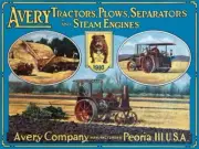 1916 AVERY Tractors, Plows & Steam Engines New Metal Sign: 12X16- Free Shipping