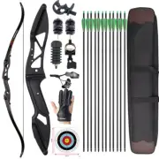 TOPARCHERY 56" Archery Recurve Bow 30-50lbs & Arrow for Hunting Target Practice