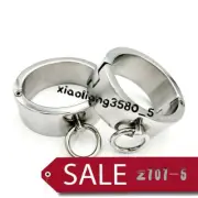 3CM High Stainless Steel Wrist Ankle Cuffs Handcuffs Anklet Shackles Restraint