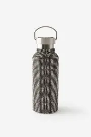 [Typo] Typo - Bling It On Metal Drink Bottle - Silver black SOLID SILVER BLACK