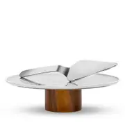 Nambe Pinnacle Cake Plate with Server