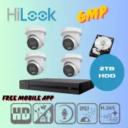 HiLook CCTV Home System Security Camera 4CH NVR Outdoor IP Day Night Mobile App