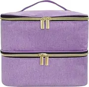 [Paowsietiviity] Nail Polish Organizer Case Portable Oxford Cloth Gel Nail Polish Storage Box