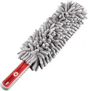 LOEFLIFA Microfiber Cleaning Duster Brush for Car Static Chenille Dusting Tool with Comfortable Grip for Dust Removal Vehicles Appliances Home Surfaces
