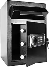 2.5 Cub Security Business Safe and Lock Box with Digital Keypad,Drop Slot Safes with Front Load Drop Box for Money and Mail,Business